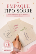 DOCENA EMPAQUES TIPO SOBRE (incluye stickers)