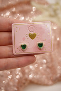 TOPO CORAZON IMITACION ESMERALDA D 2164