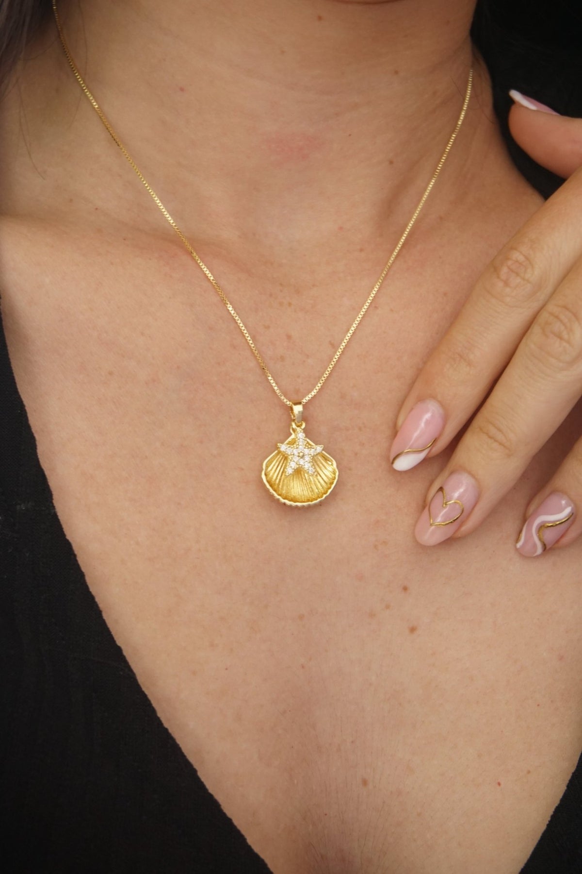 COLLAR ORO GOLFI Y DIJE EN RODIO B 1096 - Dakaty